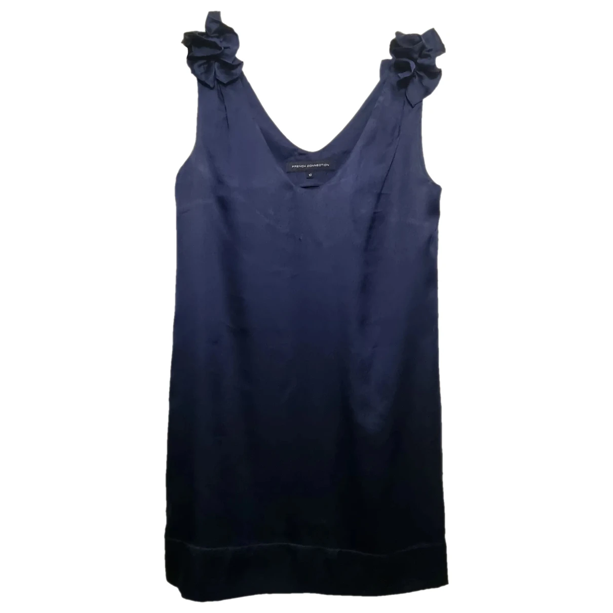 Pre-owned French Connection Silk Dress In Navy