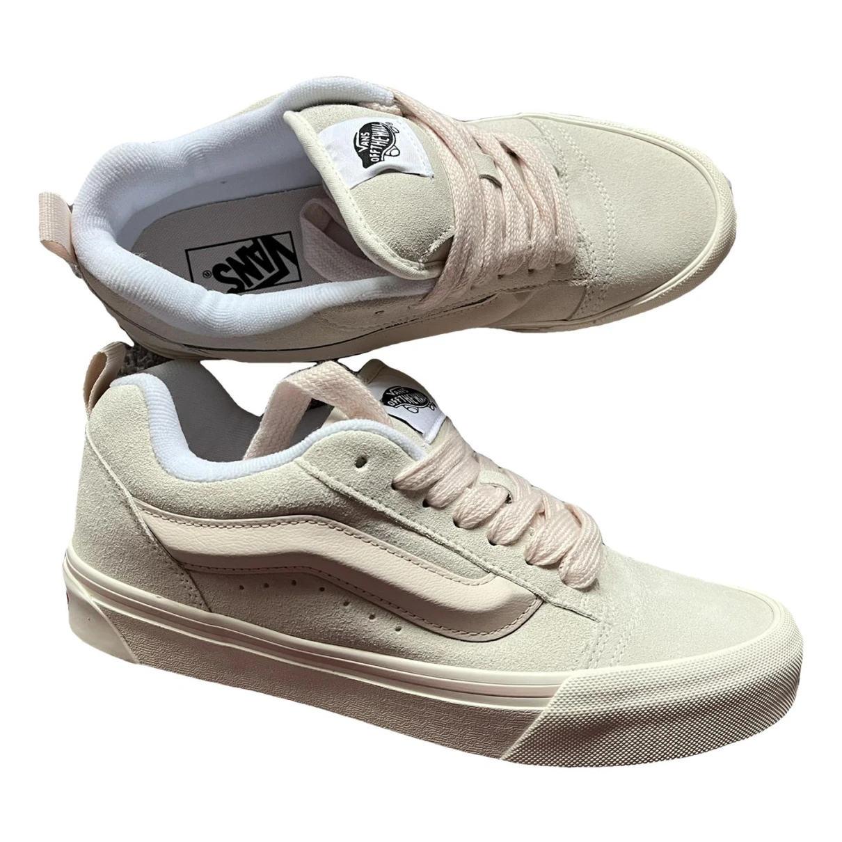 Pre-owned Vans Leather Trainers In Beige