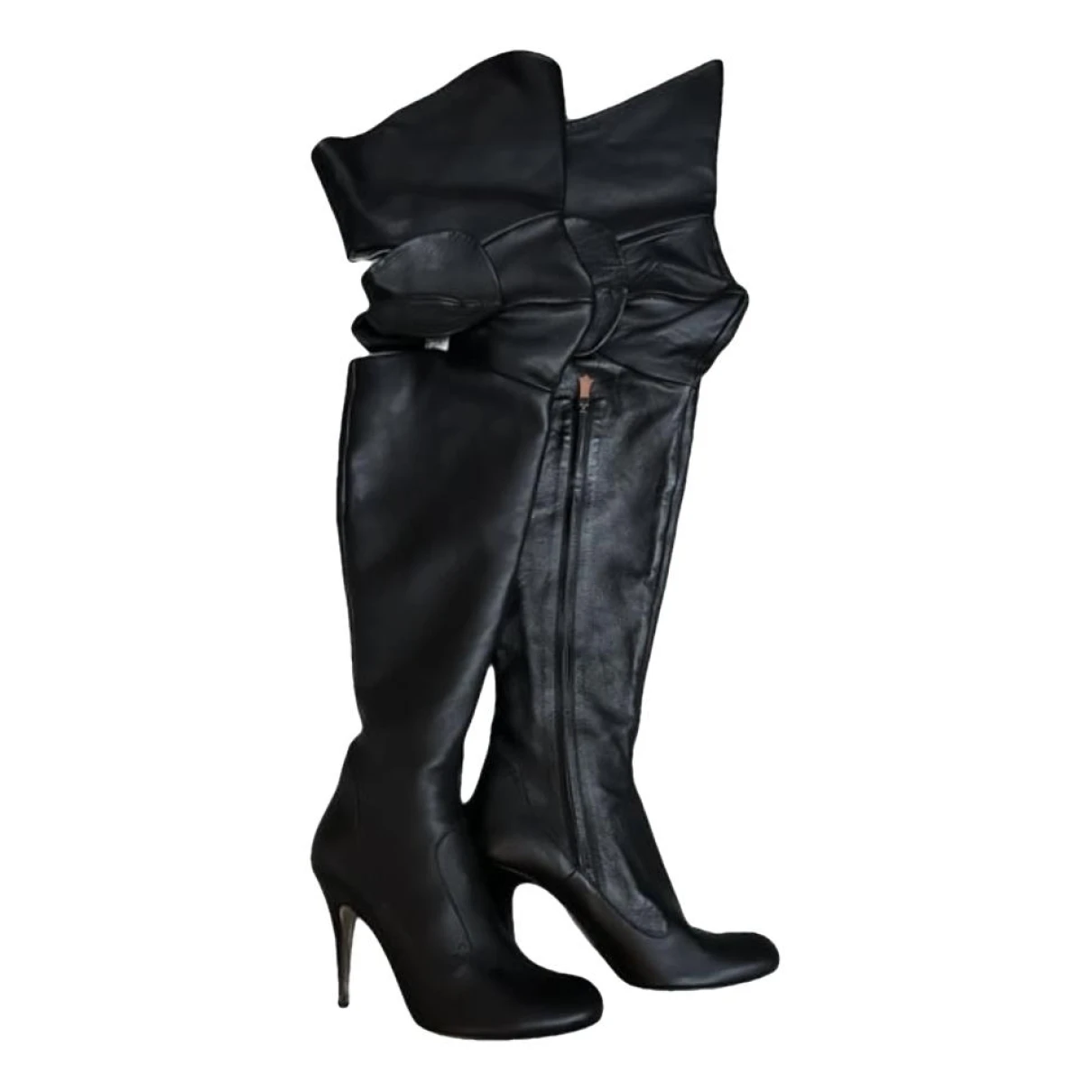Pre-owned Vivienne Westwood Leather Boots In Black