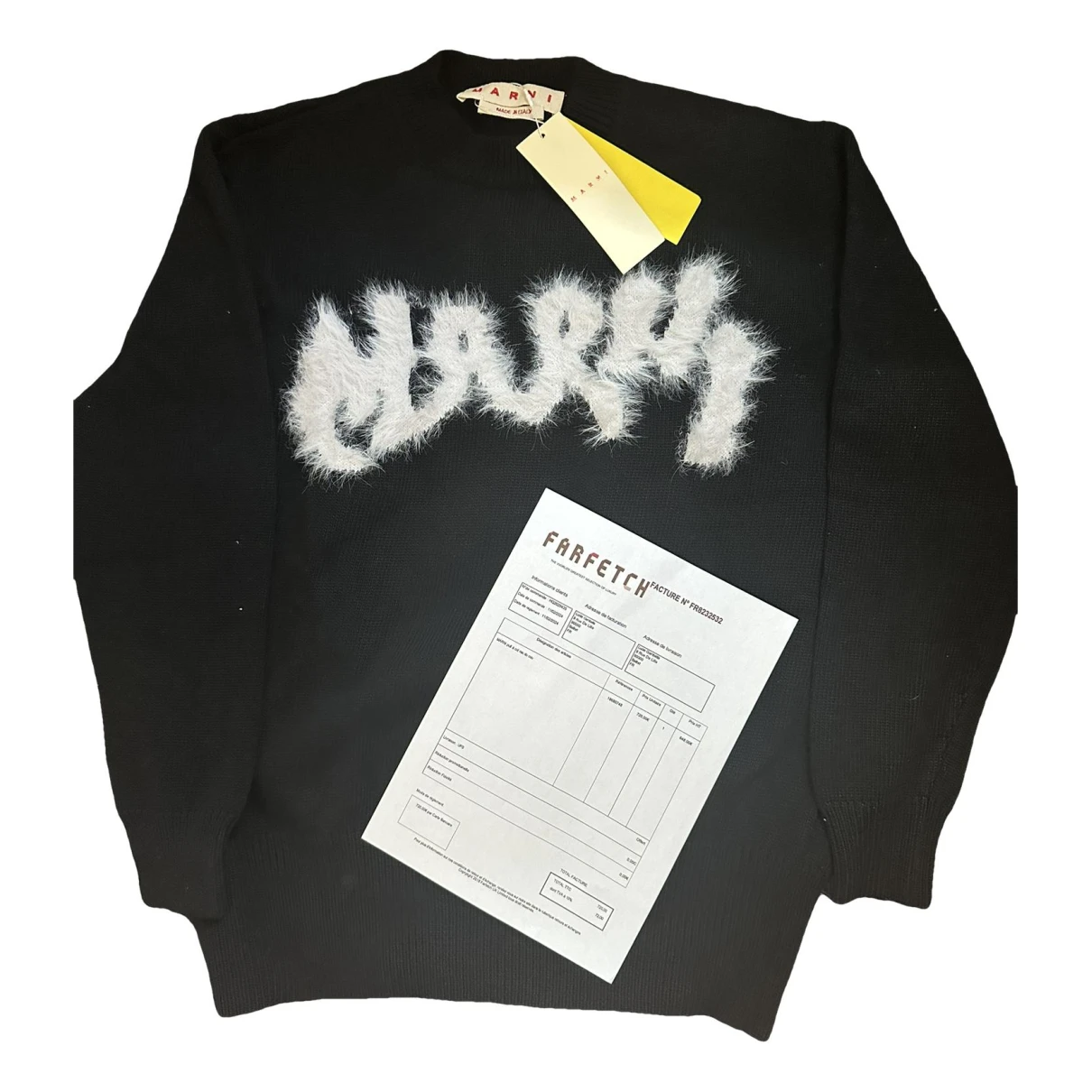 Pre-owned Marni Wool Pull In Black