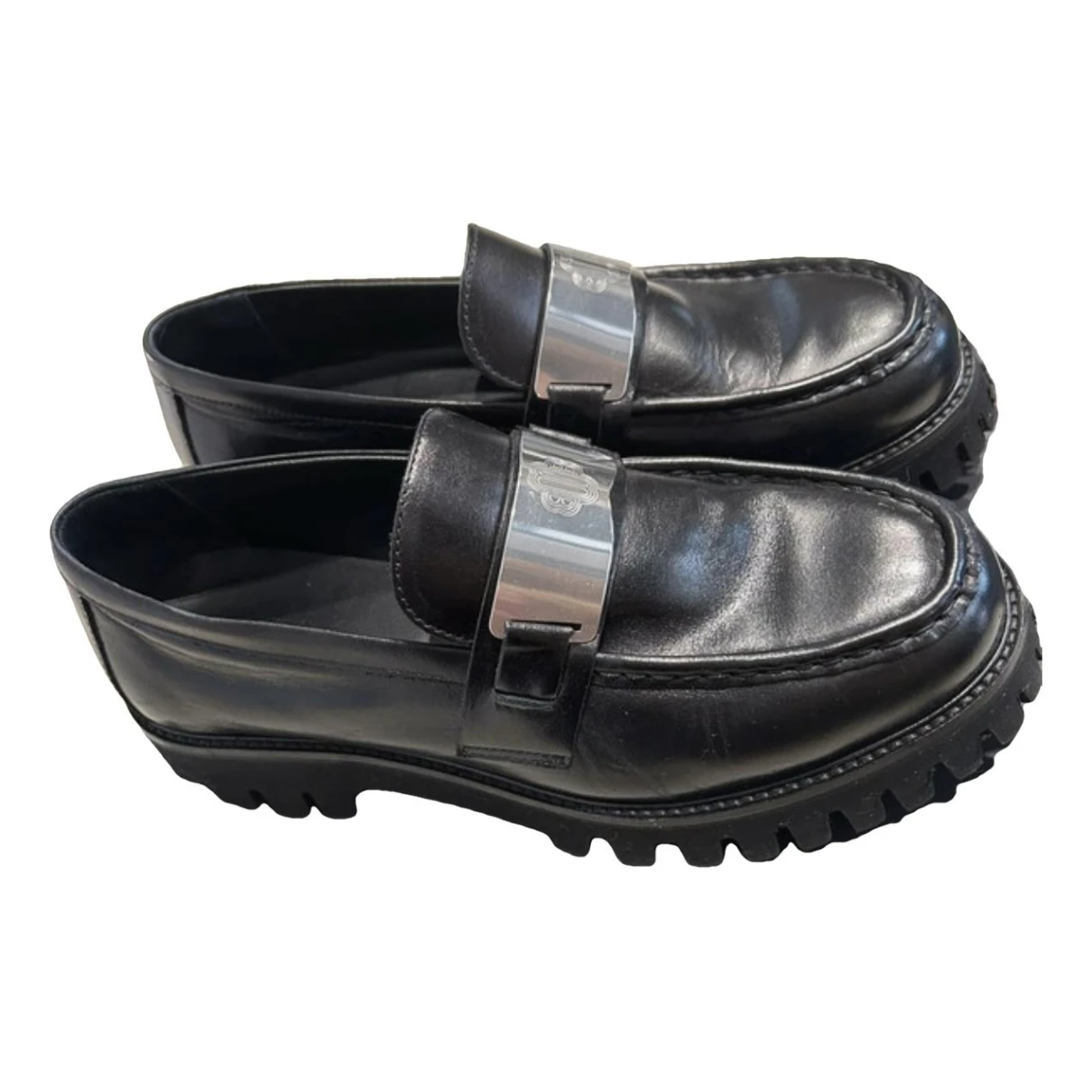 Pre-owned Maje Spring Summer 2021 Leather Mules & Clogs In Black