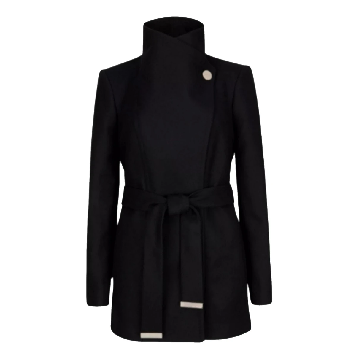 Pre-owned Ted Baker Cashmere Coat In Black