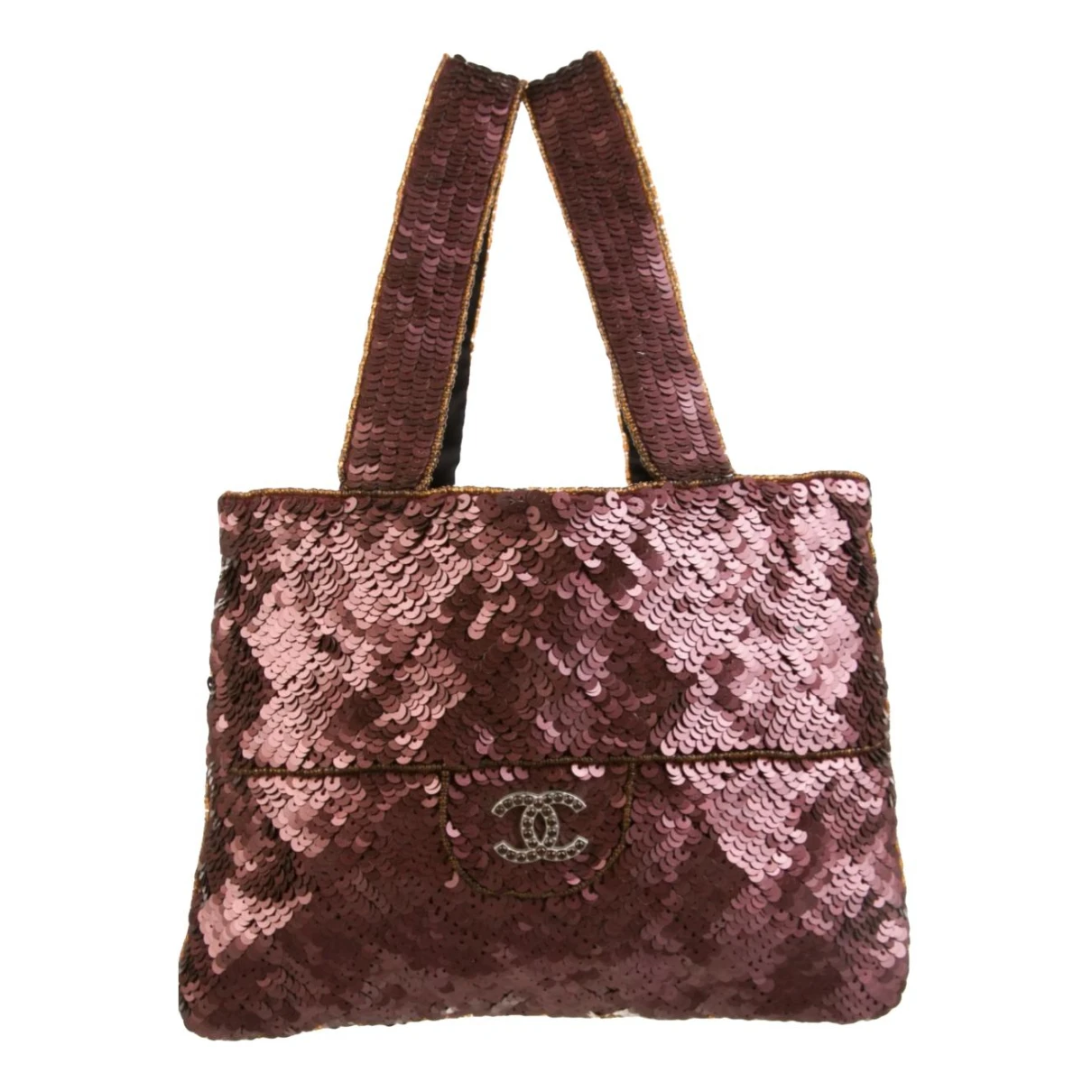 Pre-owned Chanel Silk Handbag In Burgundy