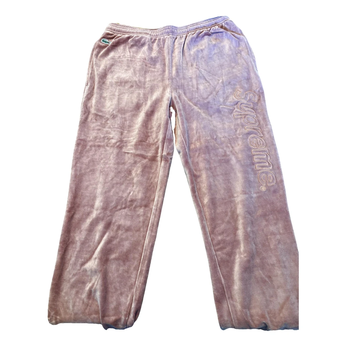 Pre-owned Lacoste X Supreme Trousers In Brown