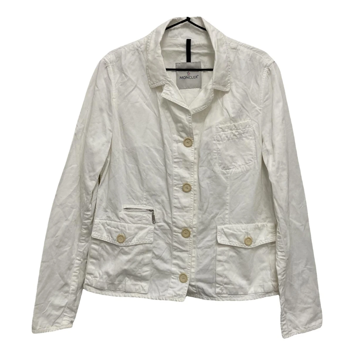 Pre-owned Moncler Blazer In White