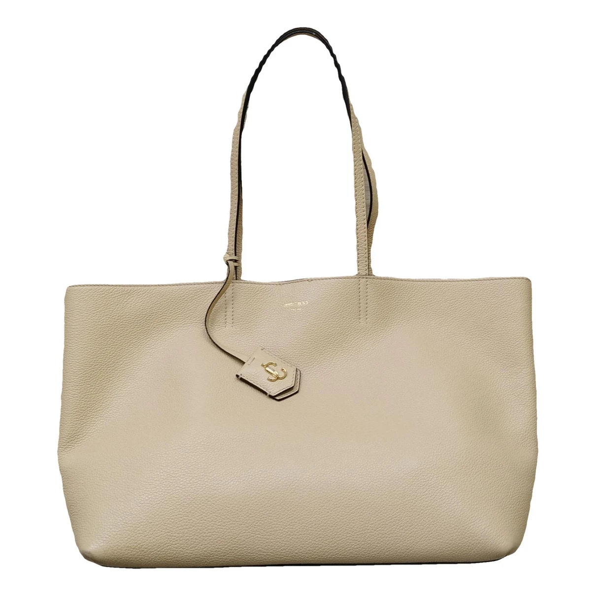 Pre-owned Jimmy Choo Leather Tote In Beige
