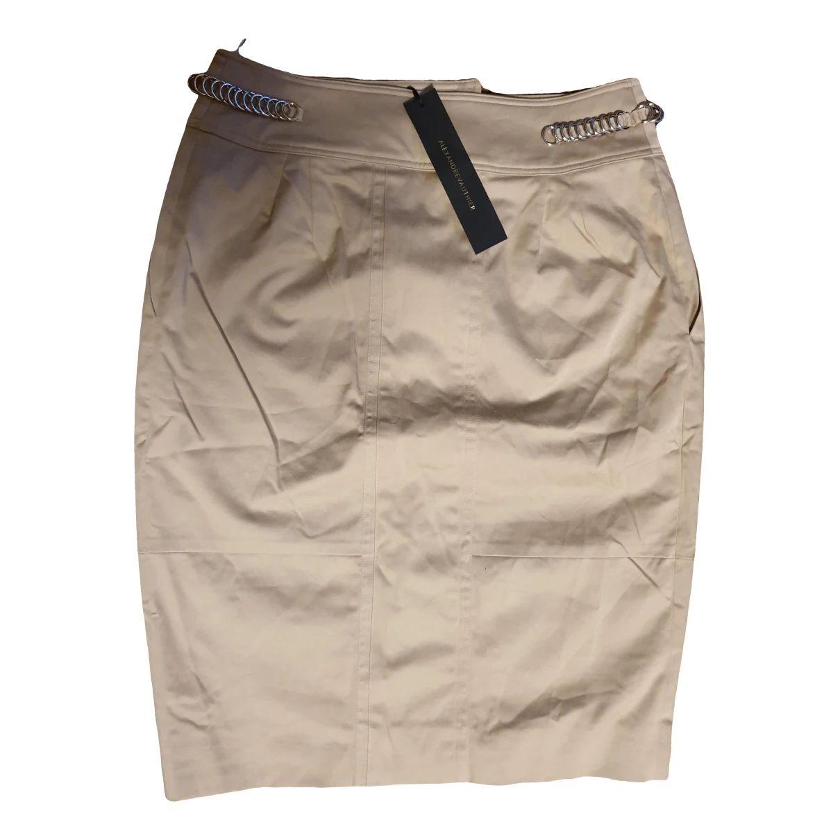 Pre-owned Alexandre Vauthier Mid-length Skirt In Beige