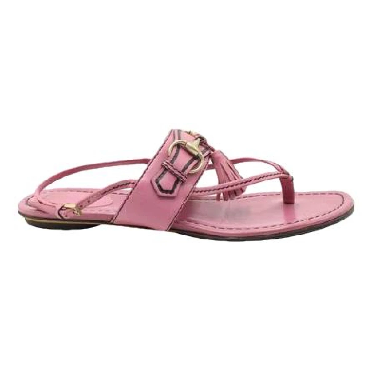 Pre-owned Gucci Leather Sandal In Pink