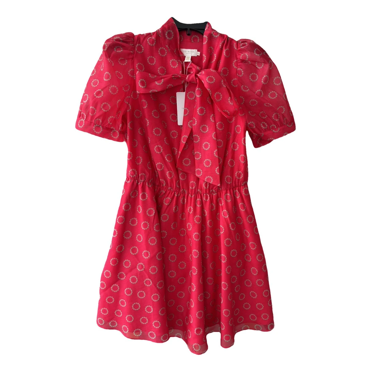 Pre-owned Ted Baker Silk Mini Dress In Red