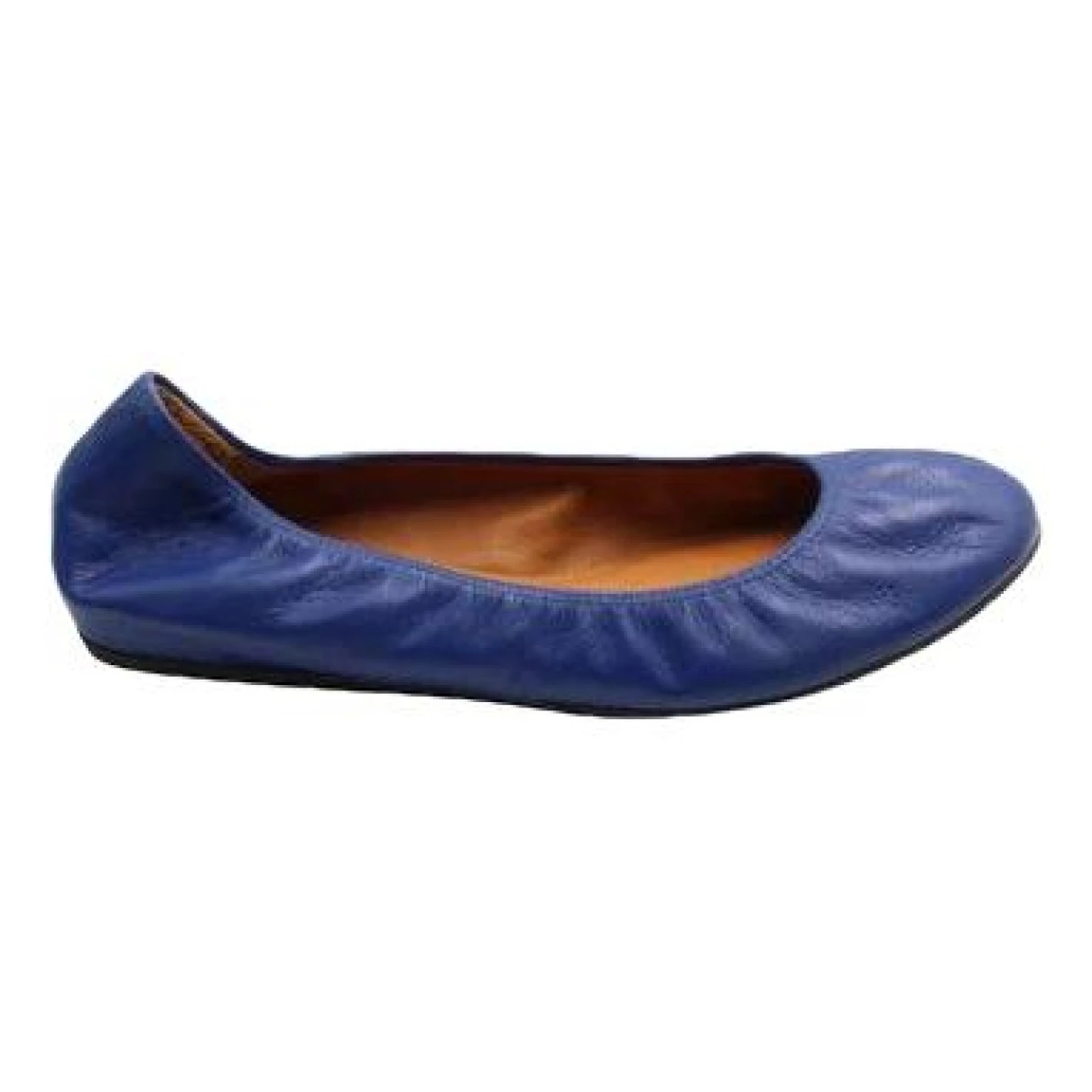 Pre-owned Lanvin Leather Flats In Blue