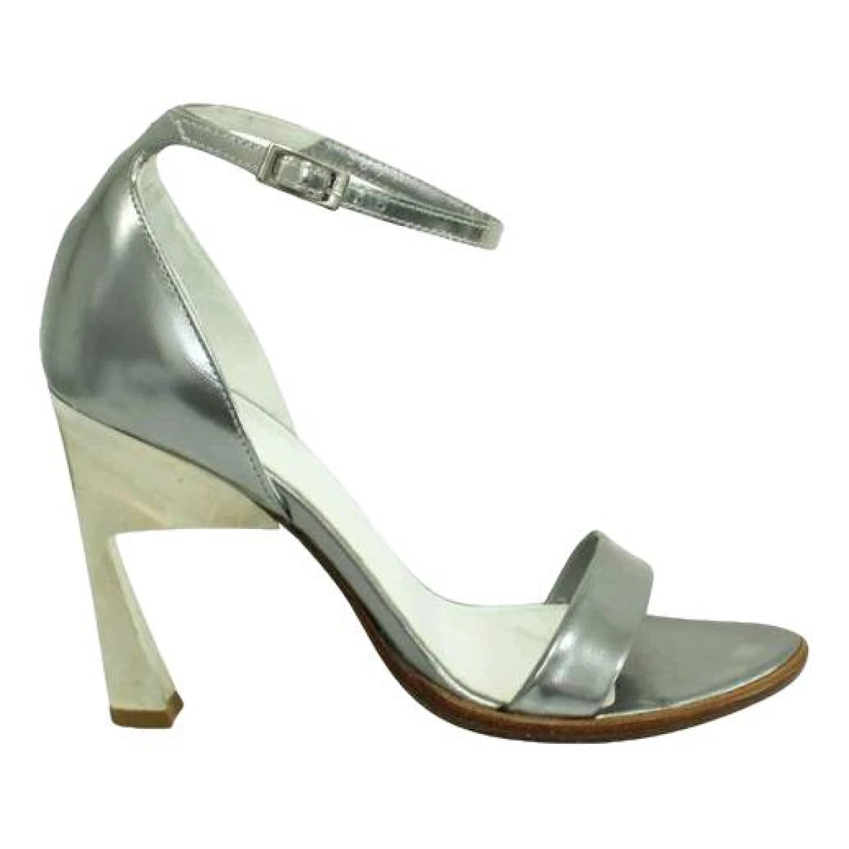 Pre-owned Maison Margiela Leather Heels In Silver