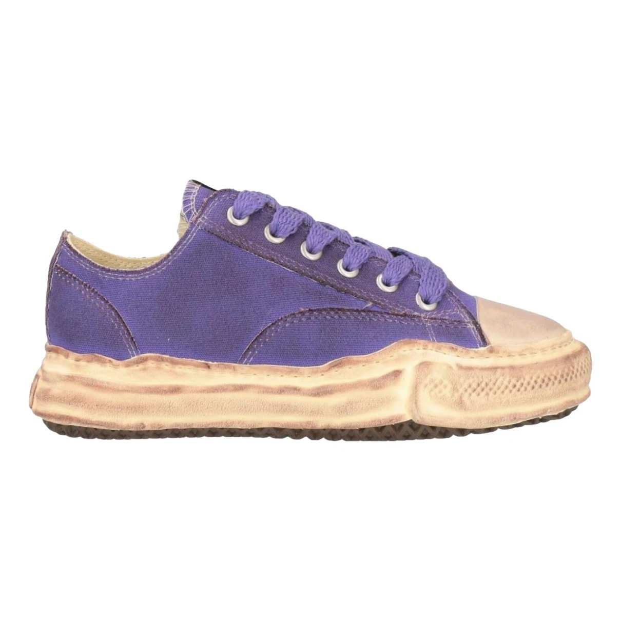 Pre-owned Miharayasuhiro Cloth Low Trainers In Purple