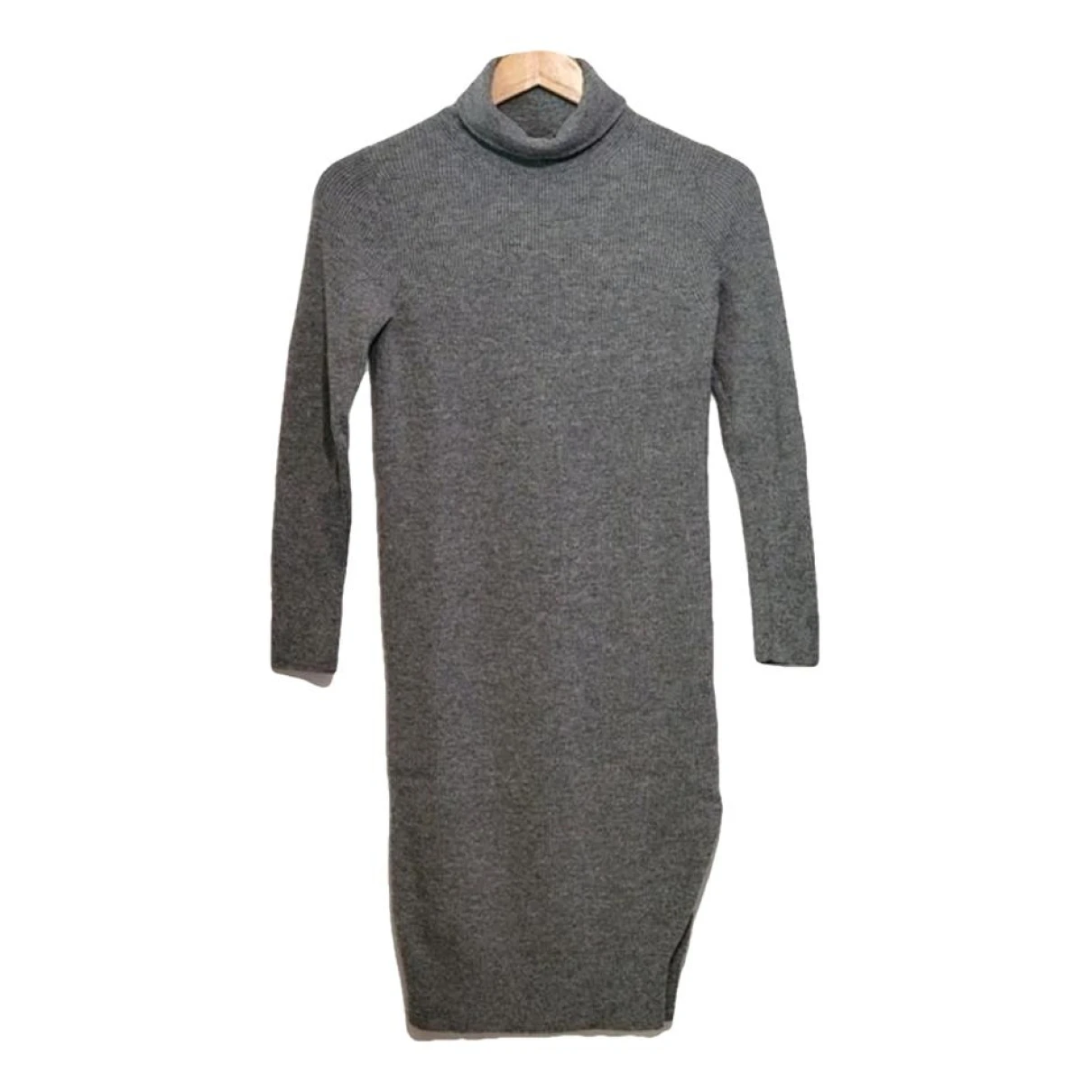 Pre-owned Allsaints Wool Mid-length Dress In Grey