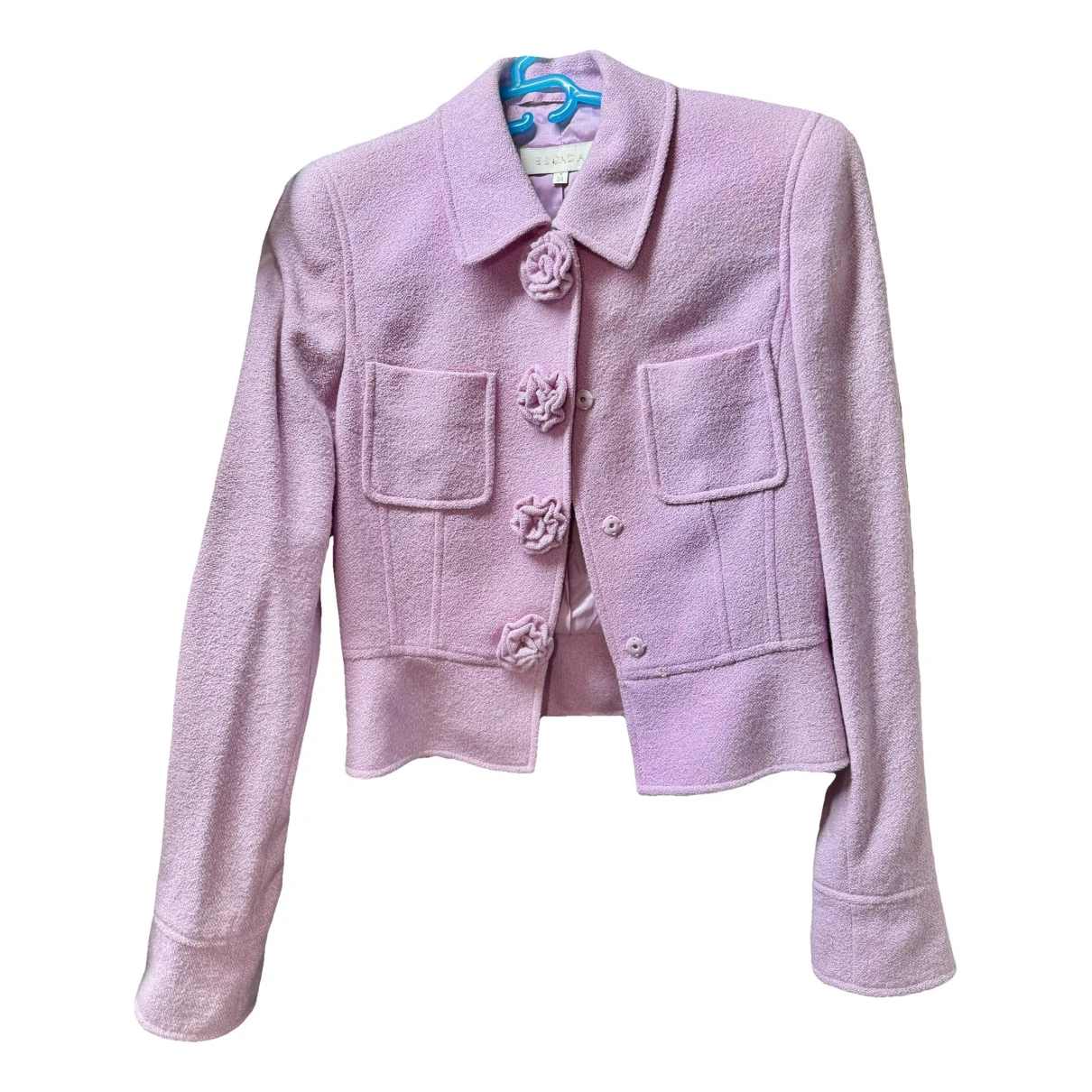 Pre-owned Escada Wool Short Vest In Pink