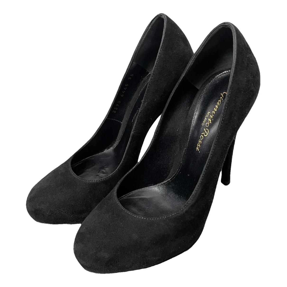 Pre-owned Gianvito Rossi Leather Mules & Clogs In Black