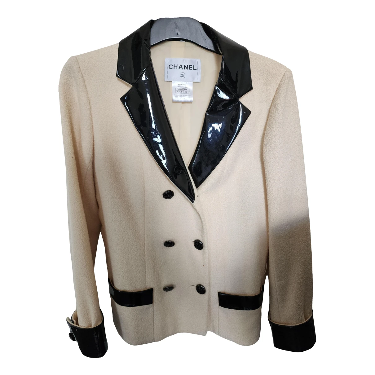 Pre-owned Chanel Tweed Blazer In White