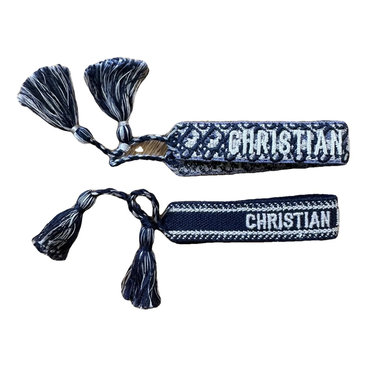 Pre-owned Dior Cloth Bracelet In Navy