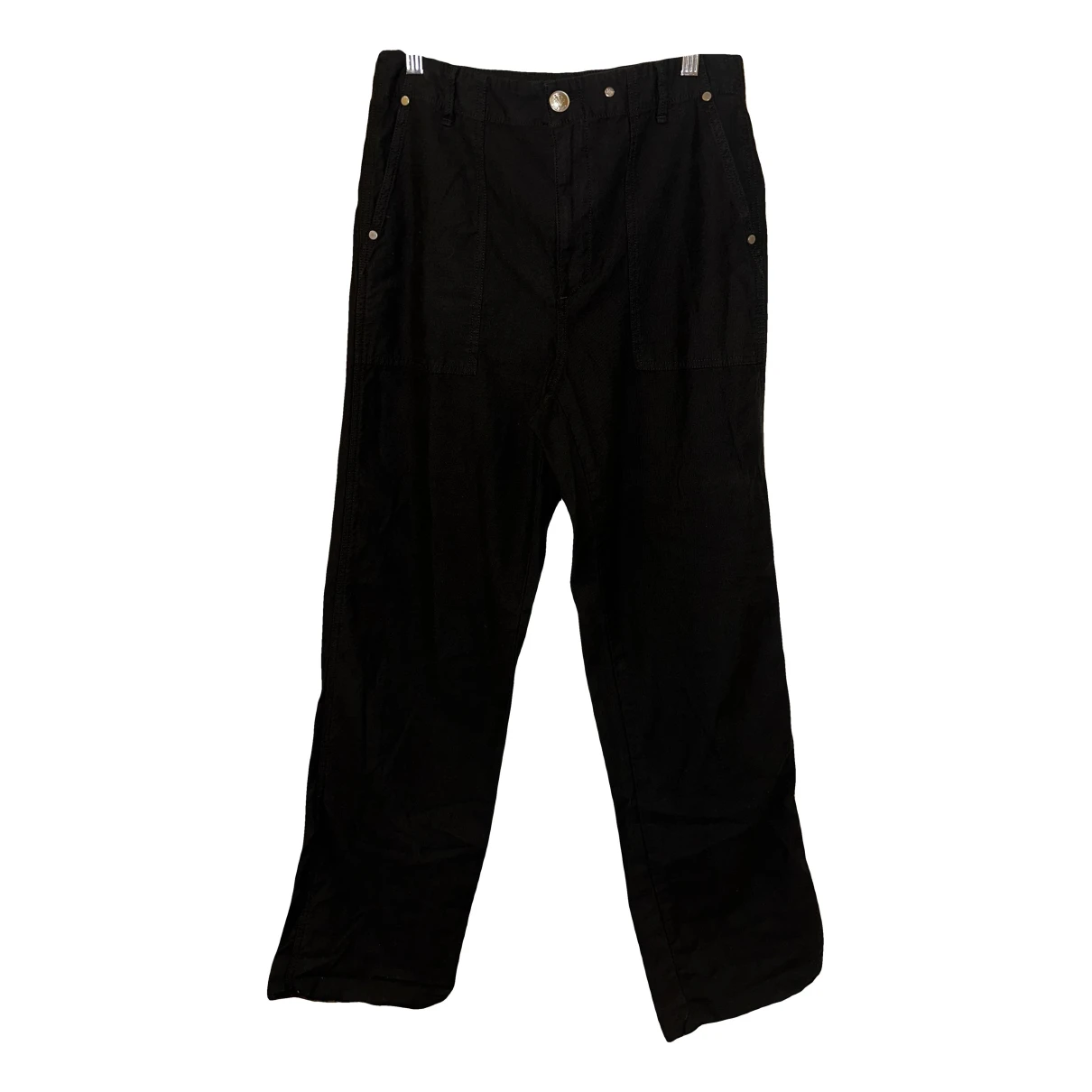 Pre-owned Rag & Bone Straight Pants In Black