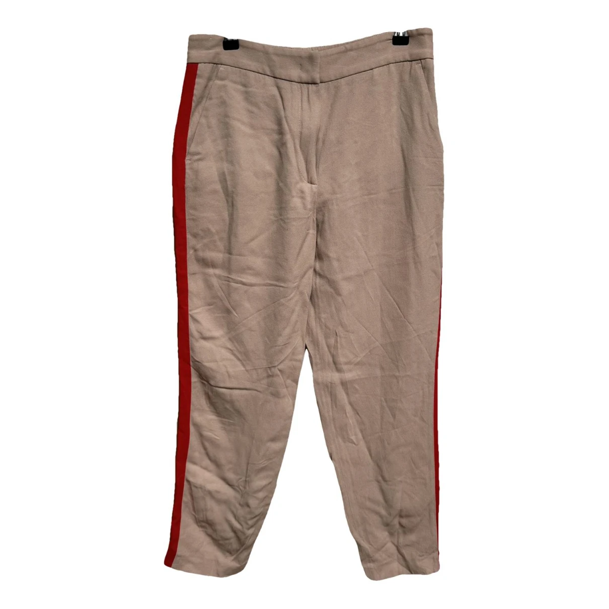 Pre-owned Msgm Trousers In Brown