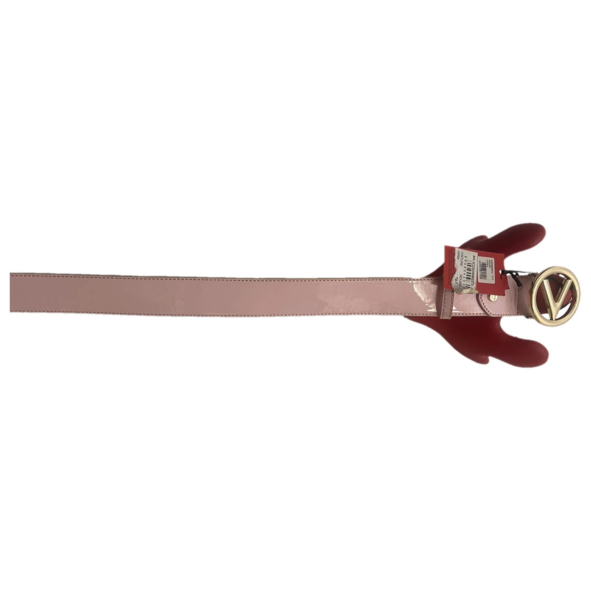 Pre-owned Valentino By Mario Valentino Patent Leather Belt In Pink