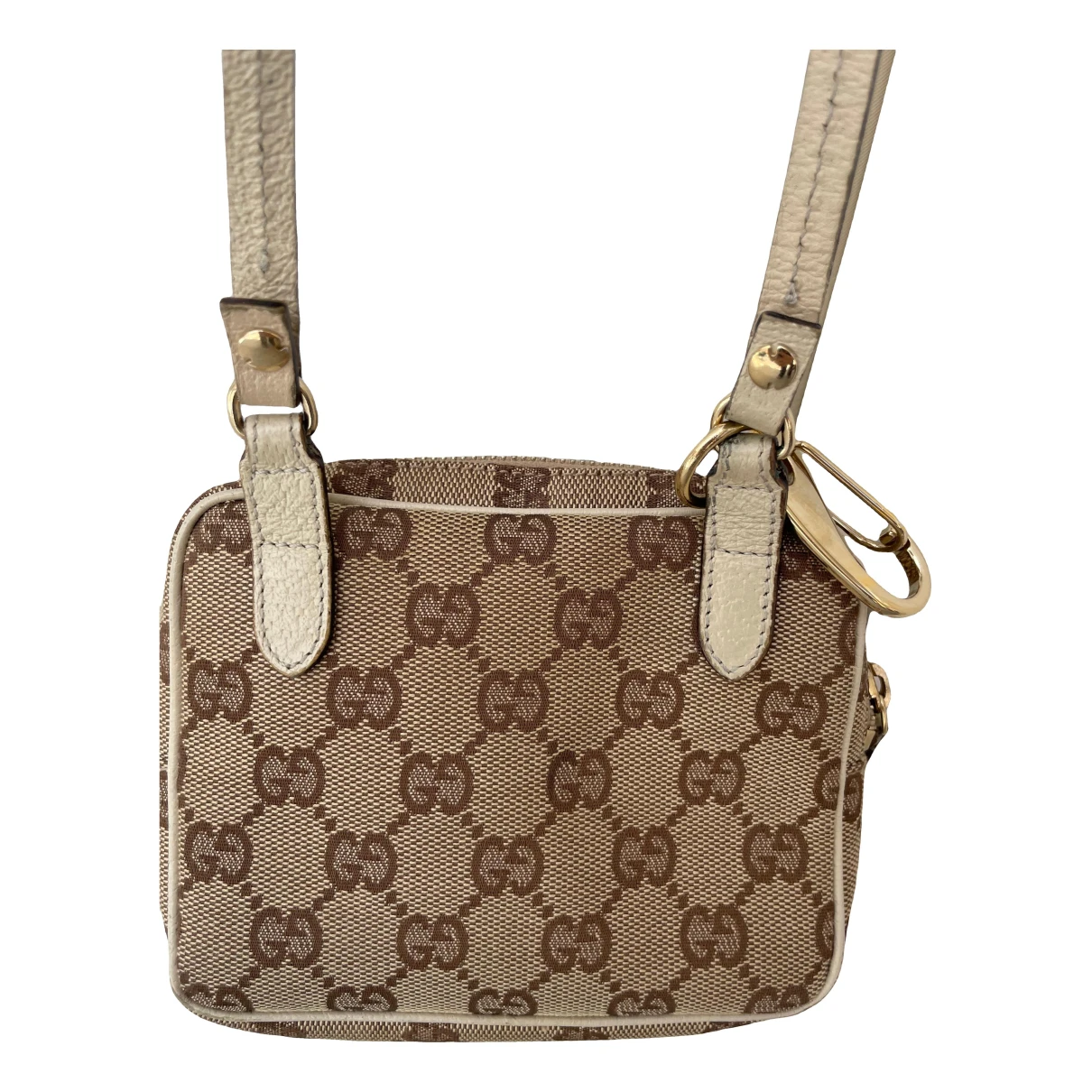 Pre-owned Gucci Neo Vintage Leather Crossbody Bag In Beige