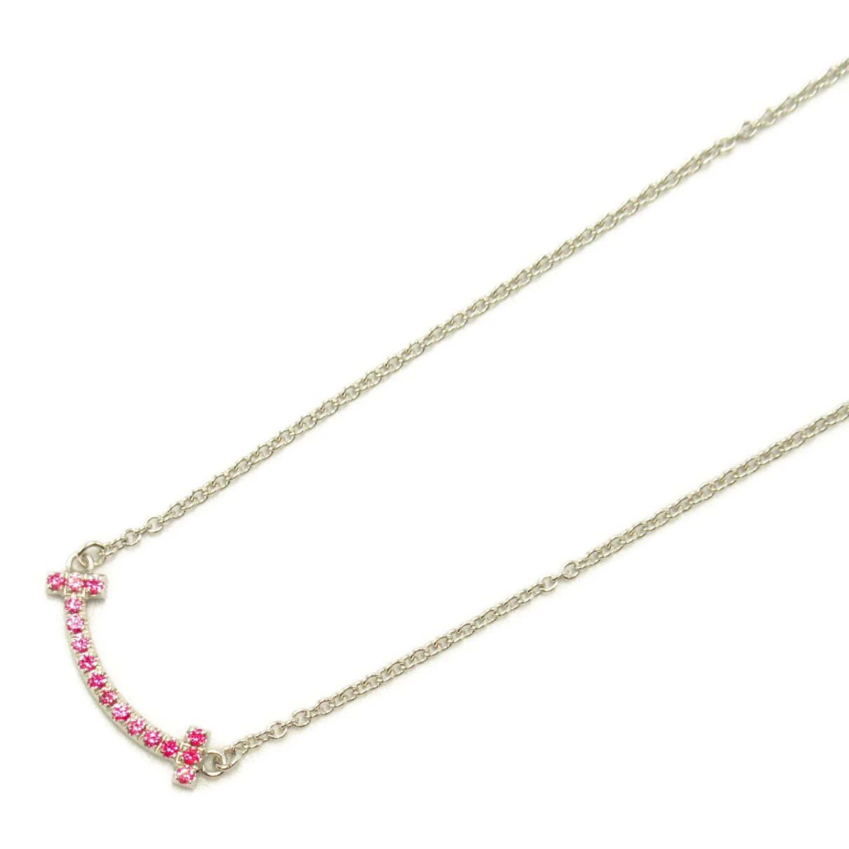 Pre-owned Tiffany & Co White Gold Necklace In Pink
