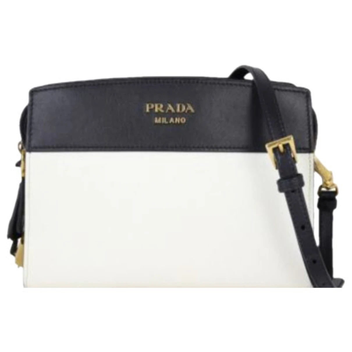 Pre-owned Prada Leather Crossbody Bag In White