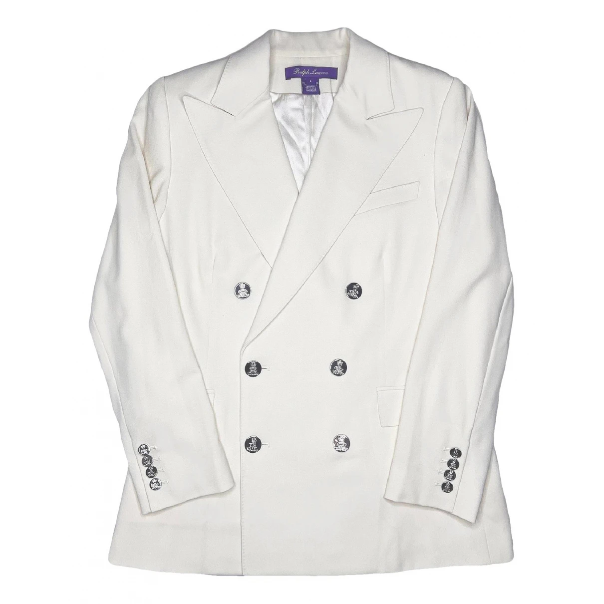 Pre-owned Ralph Lauren Wool Blazer In White