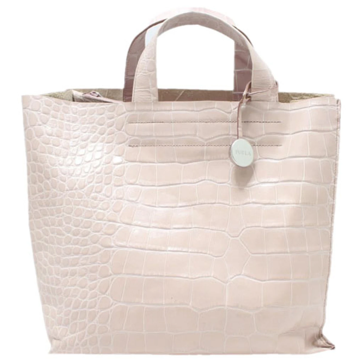 Pre-owned Furla Leather Tote In Pink