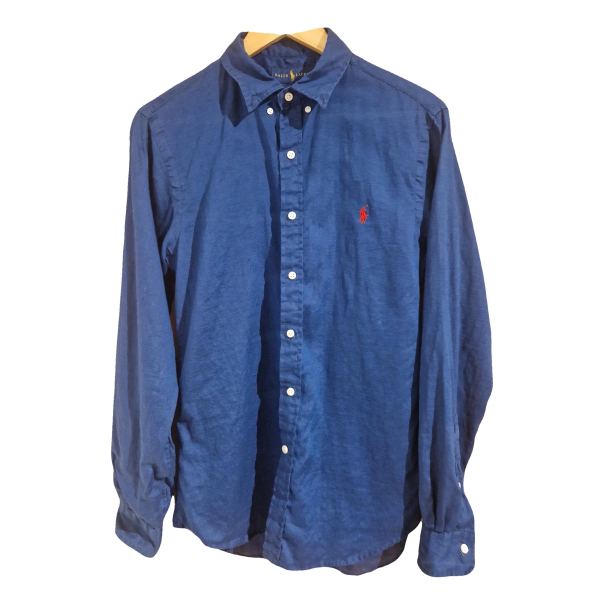 Pre-owned Ralph Lauren Linen Shirt In Blue