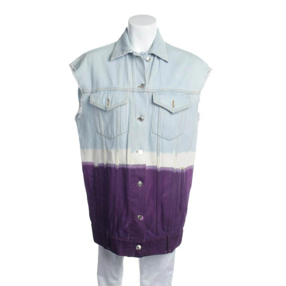 Pre-owned Msgm Vest In Blue