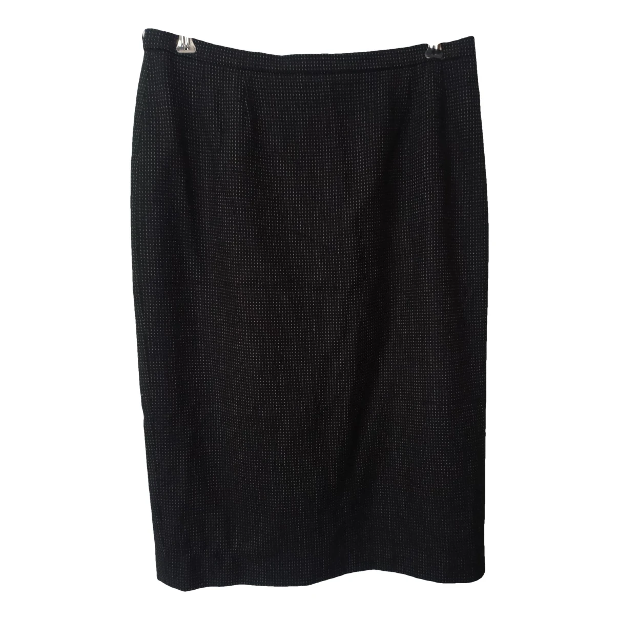 Pre-owned Max Mara Atelier Wool Mid-length Skirt In Black