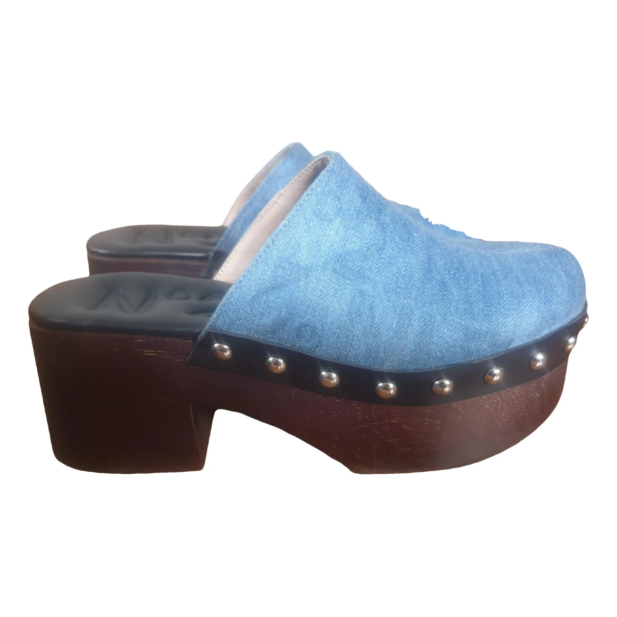 Pre-owned N°21 Cloth Mules & Clogs In Blue