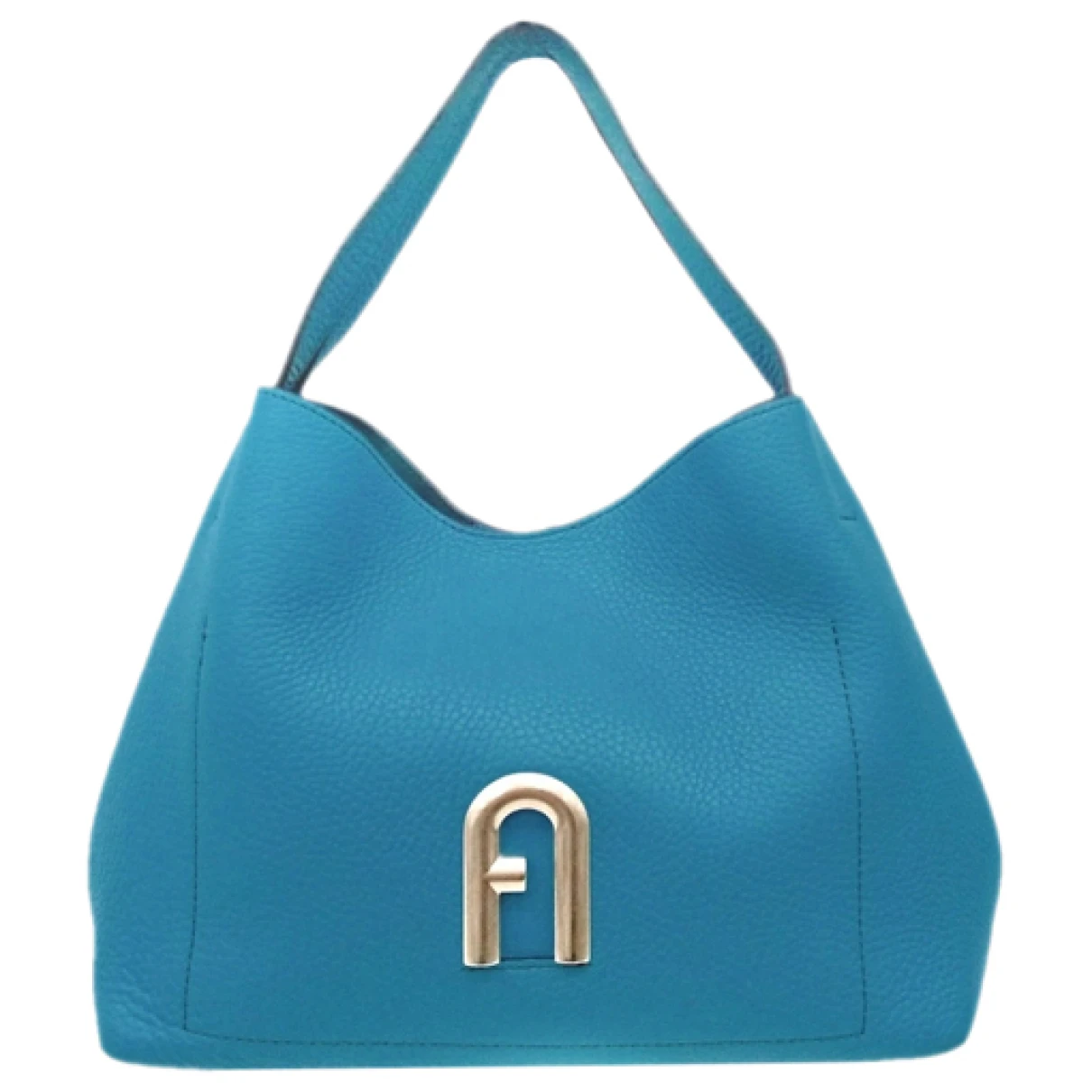 Pre-owned Furla Leather Tote In Blue