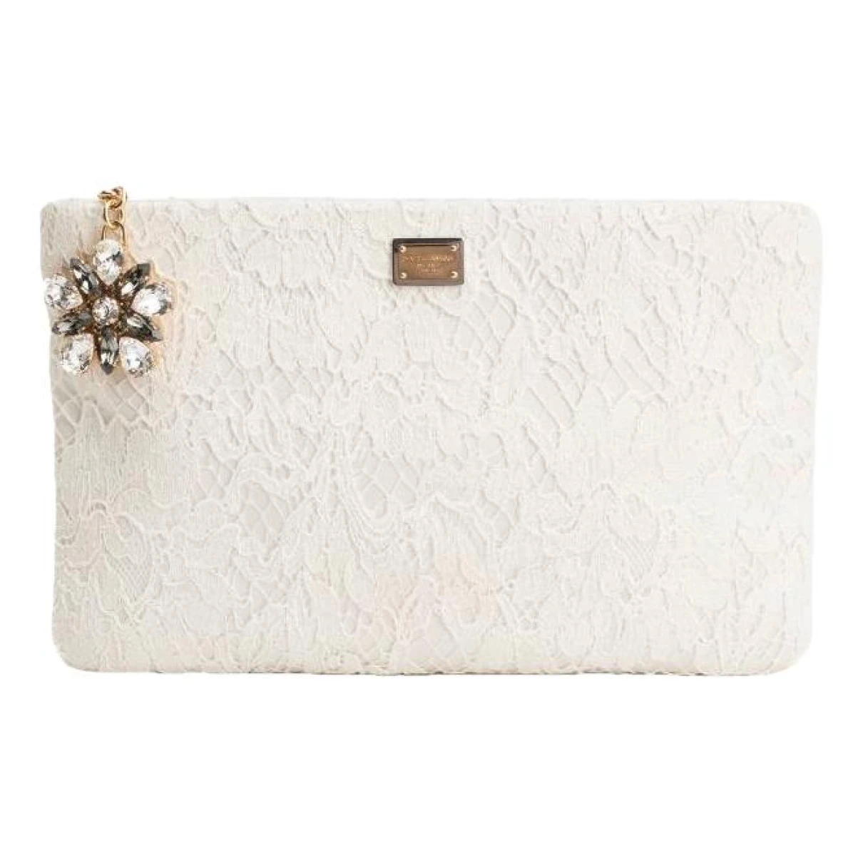 Pre-owned Dolce & Gabbana Devotion Cloth Bag In White