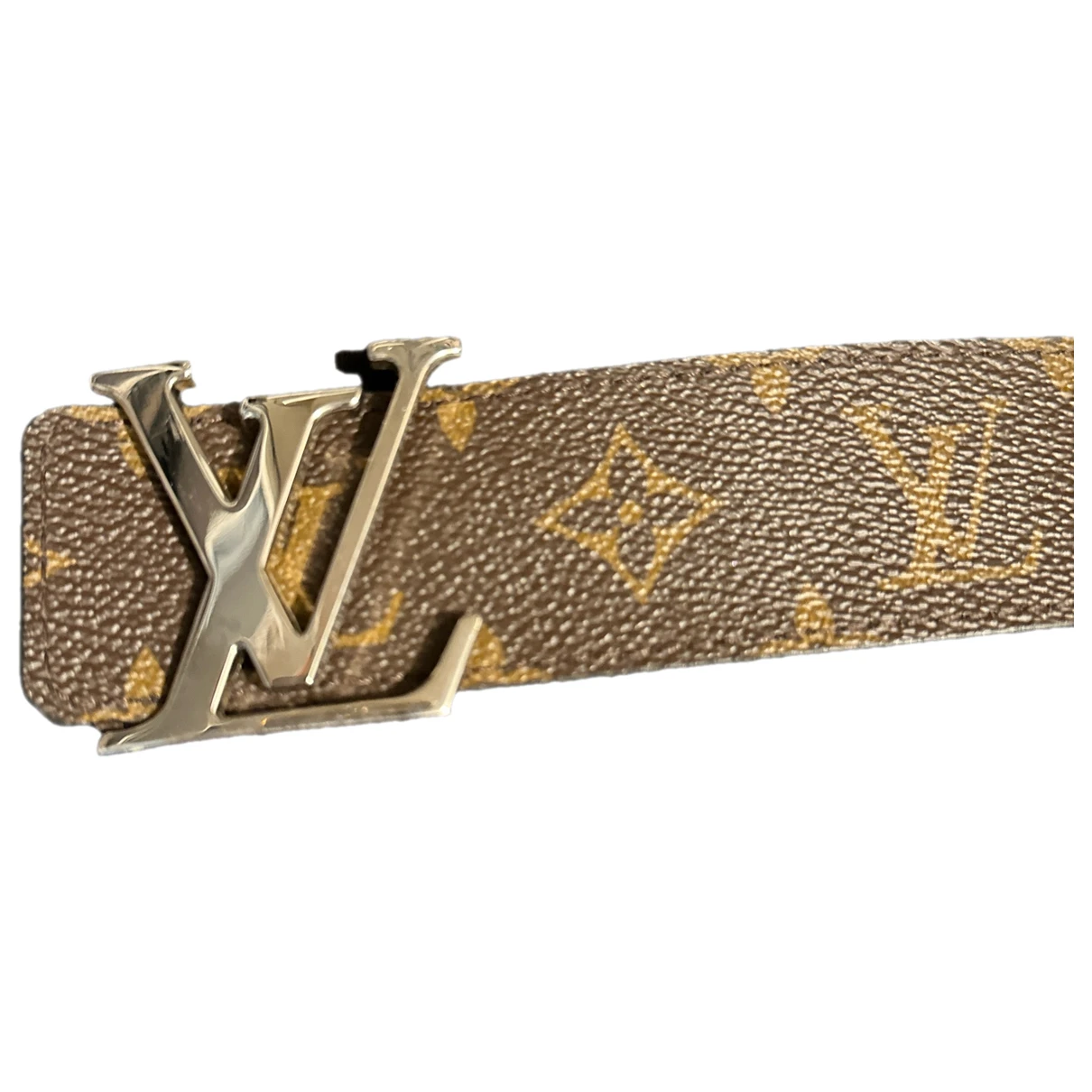 Pre-owned Louis Vuitton Initiales Cloth Belt In Brown