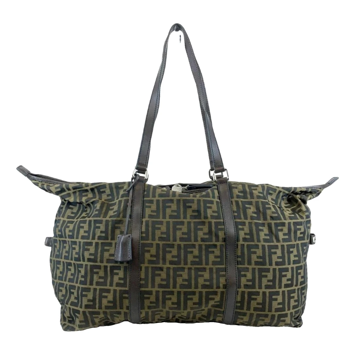 Pre-owned Fendi Cloth Travel Bag In Green