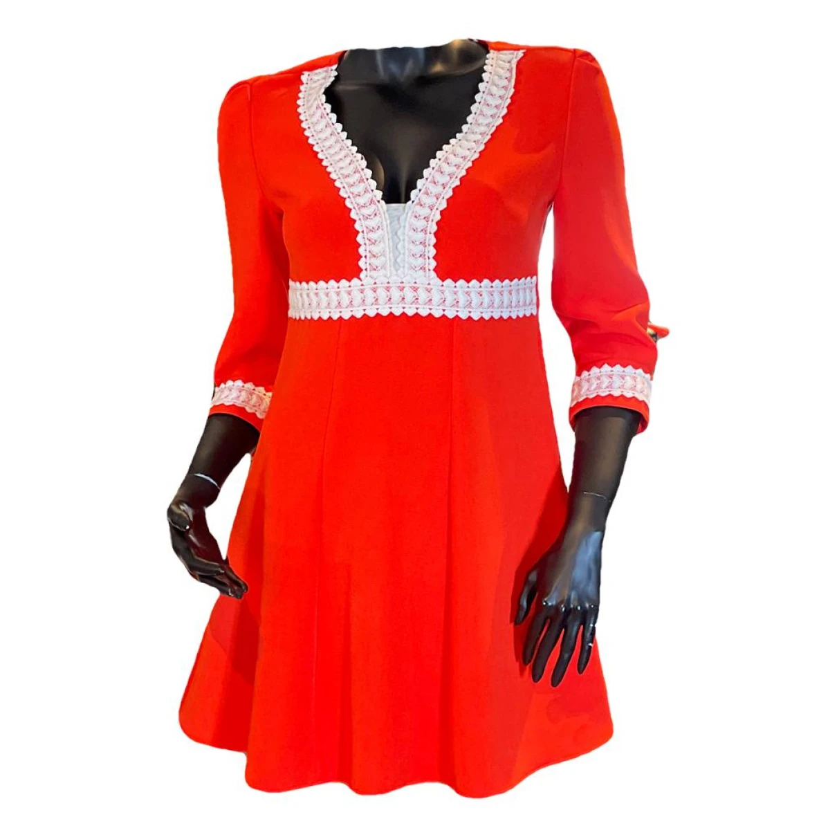 Pre-owned Maje Spring Summer 2021 Mini Dress In Orange