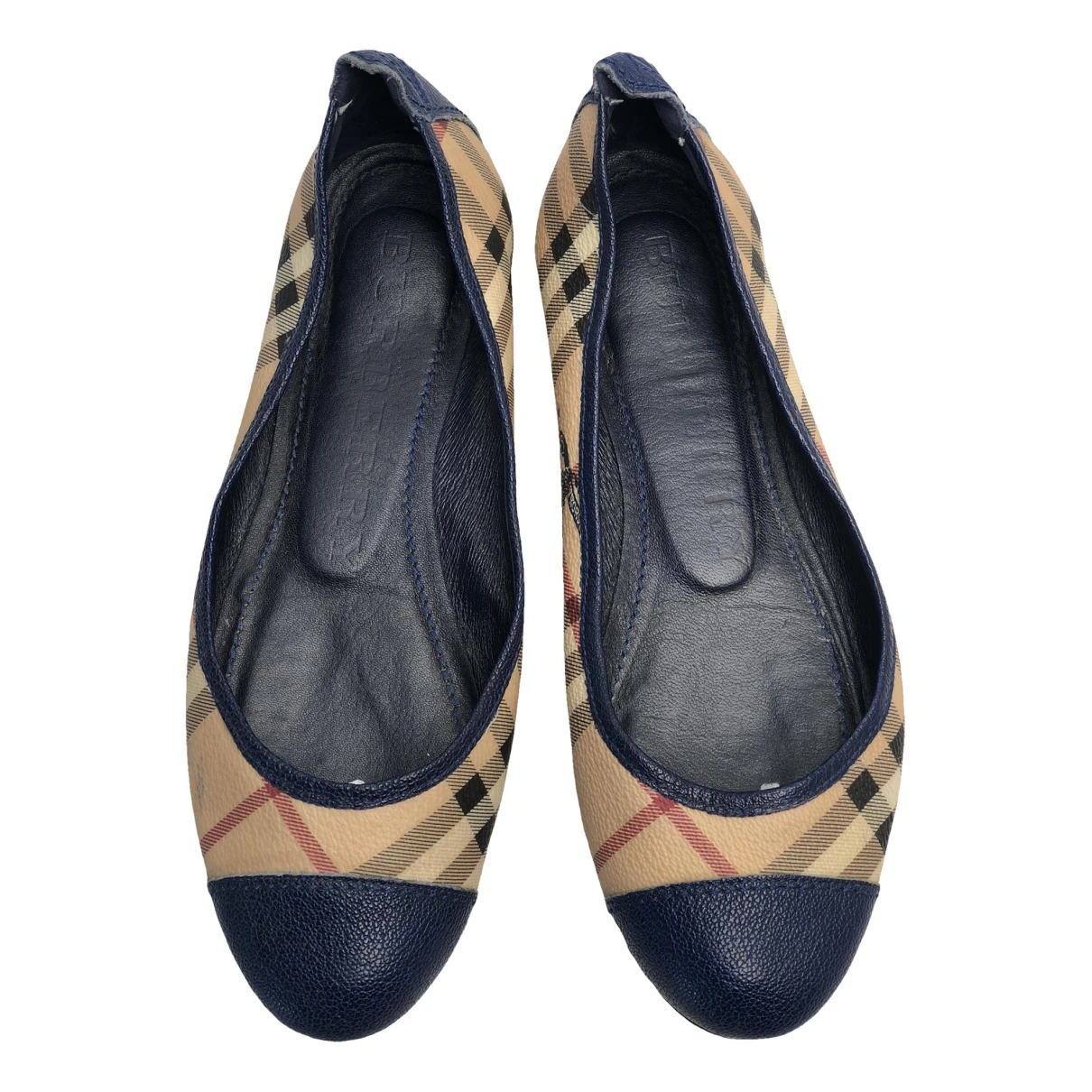 Pre-owned Burberry Leather Ballet Flats In Multicolour