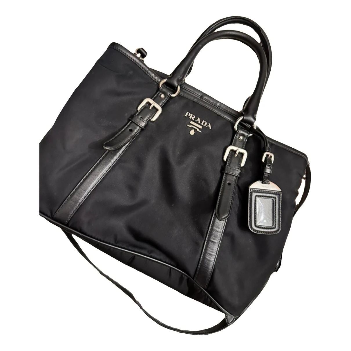 Pre-owned Prada Double Handbag In Black