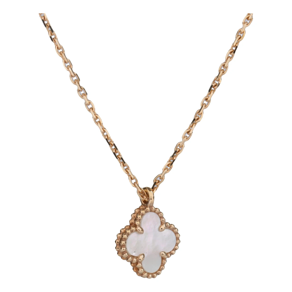 Pre-owned Van Cleef & Arpels Sweet Alhambra Yellow Gold Necklace In Other