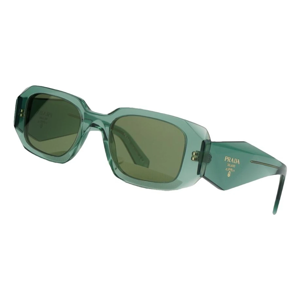 Pre-owned Prada Sunglasses In Green