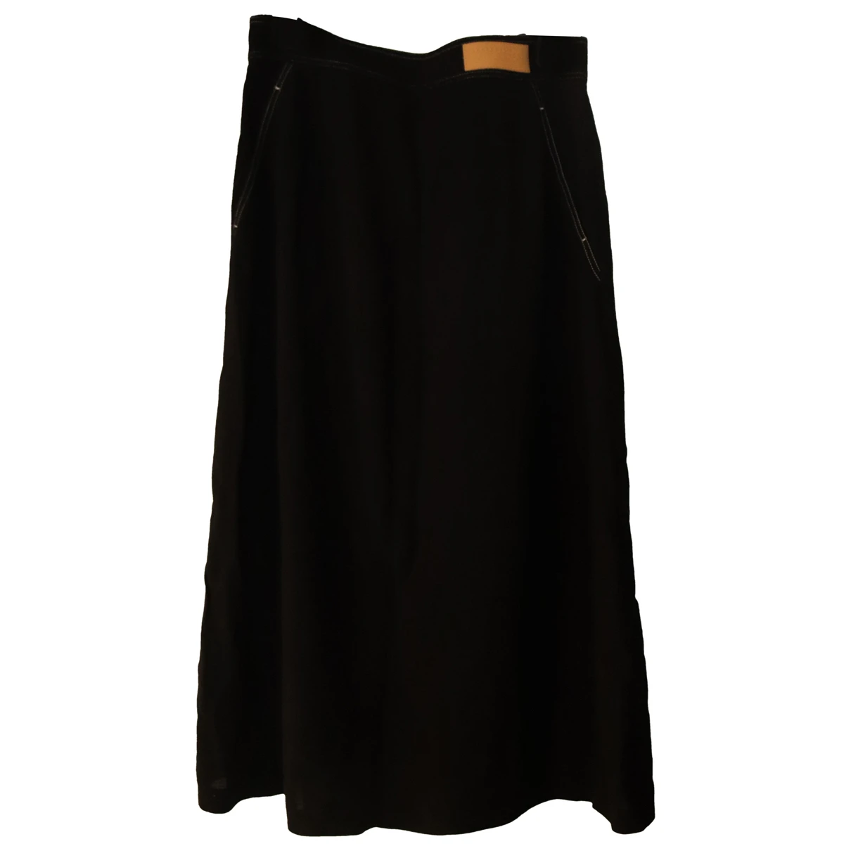 Pre-owned Longchamp Mid-length Skirt In Black