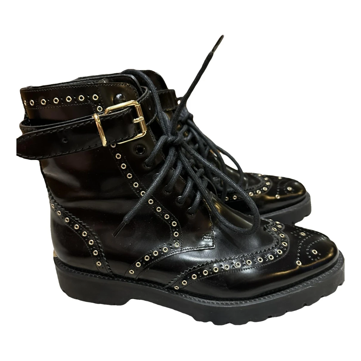 Pre-owned Burberry Leather Boots In Black