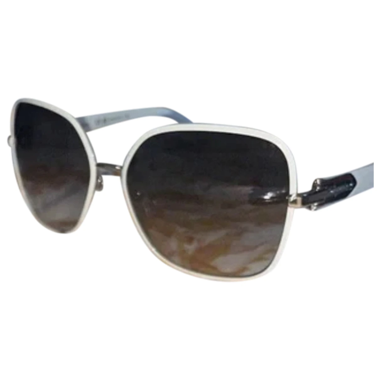 Pre-owned Ferragamo Oversized Sunglasses In White
