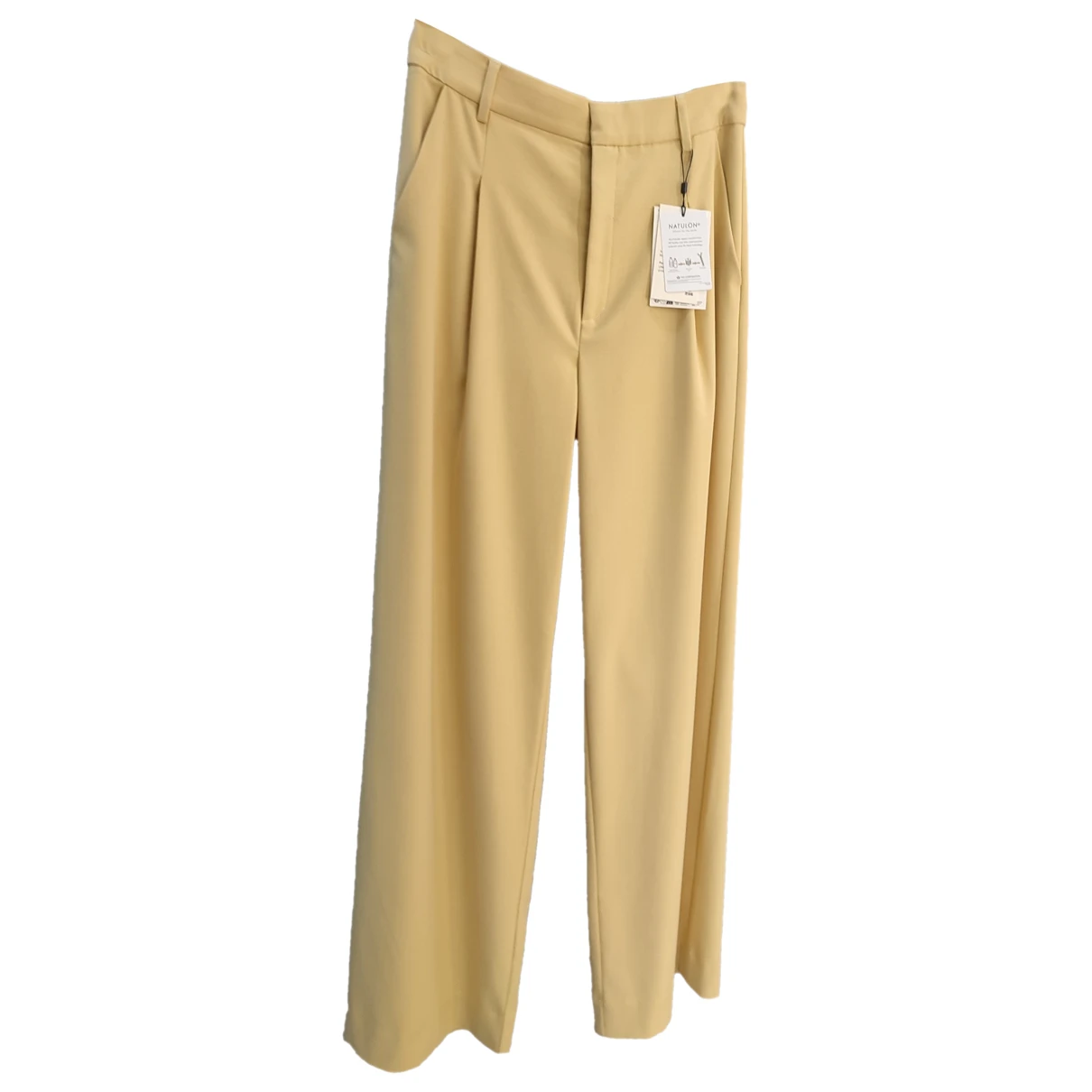 Pre-owned Gestuz Straight Pants In Yellow