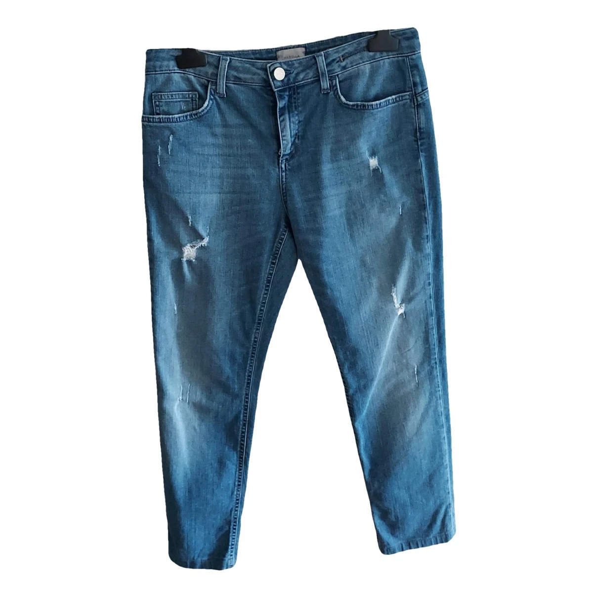 Pre-owned Marella Slim Jeans In Blue