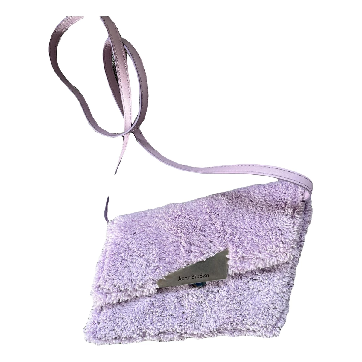 Pre-owned Acne Studios Faux Fur Crossbody Bag In Purple