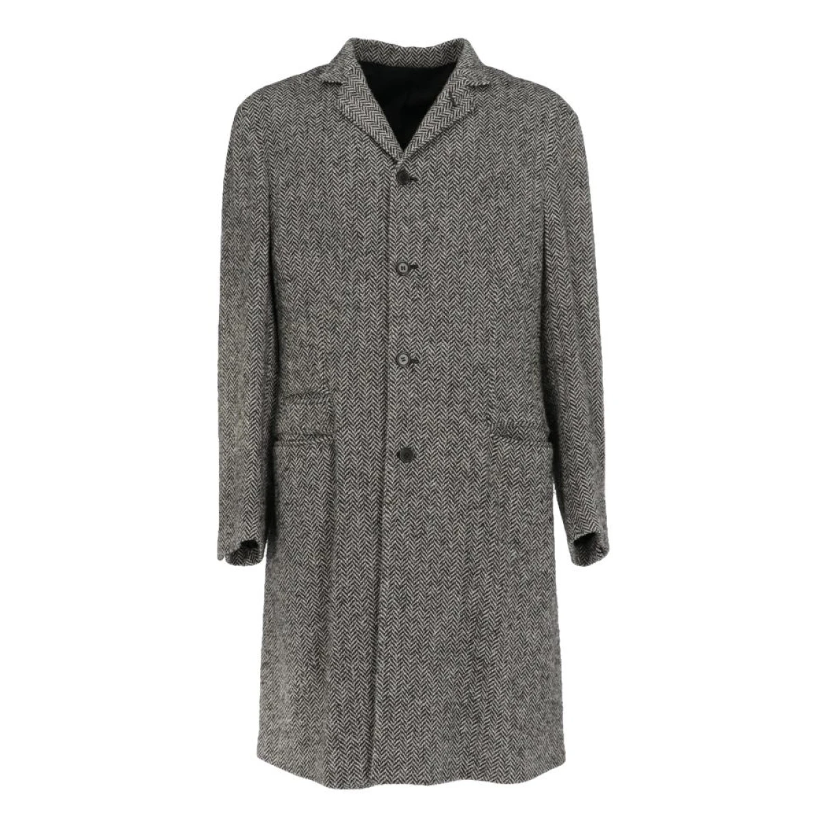 Pre-owned Romeo Gigli Wool Coat In Grey