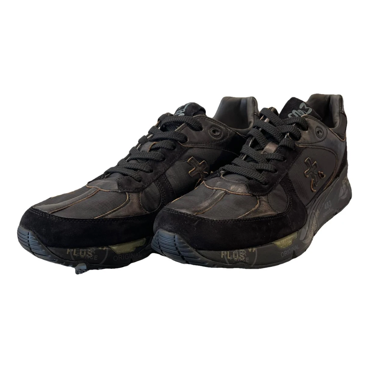Pre-owned Premiata Low Trainers In Black